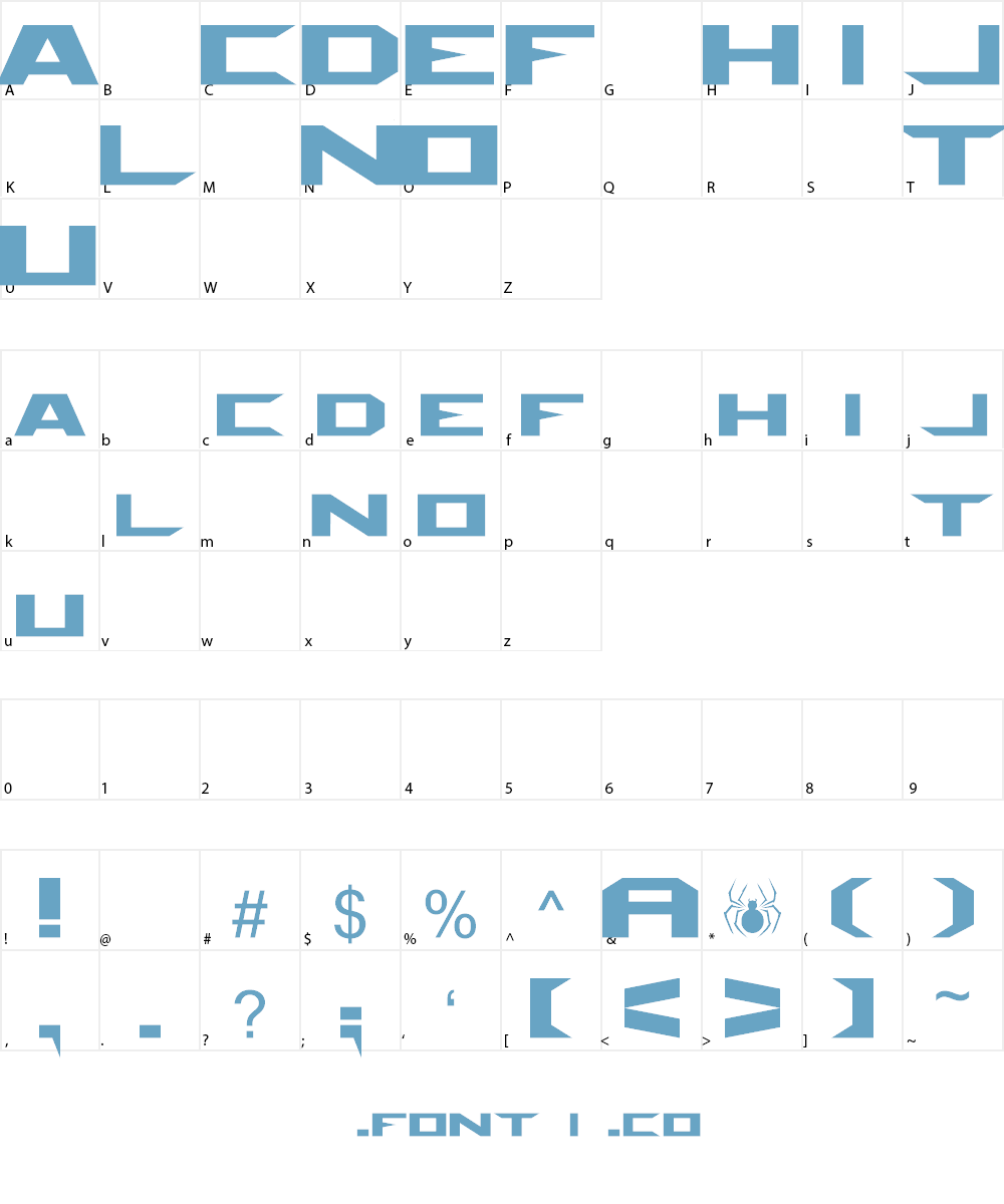 THE ONE Font Character